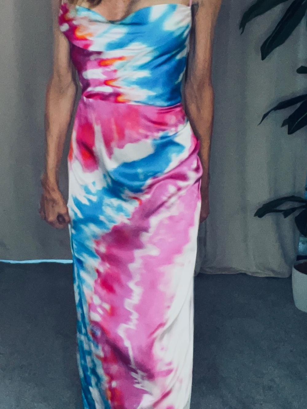 Retrofete Marlene Dress Pink Blue Small